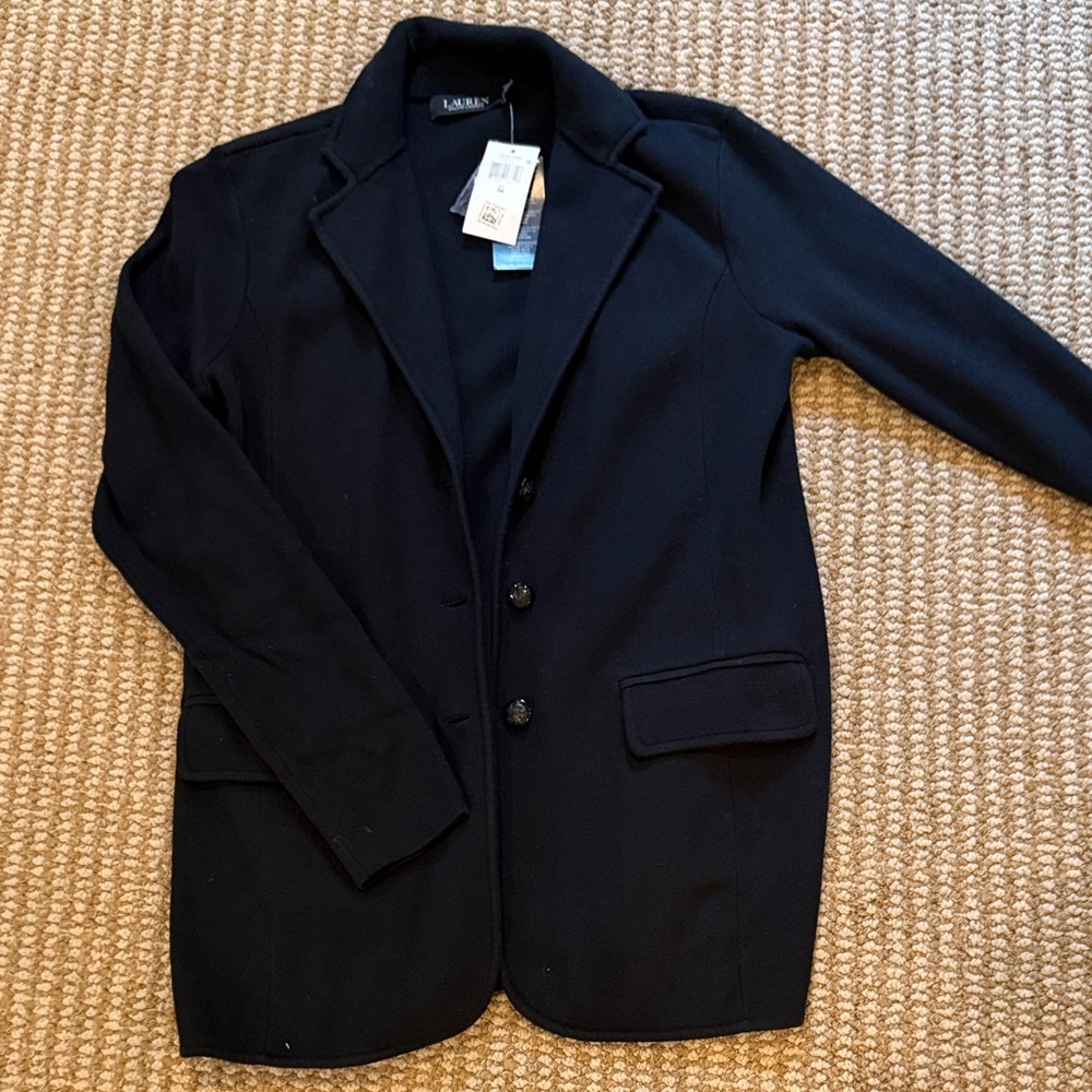 Lauren Ralph Lauren Women's Black Single-Breasted Blazer